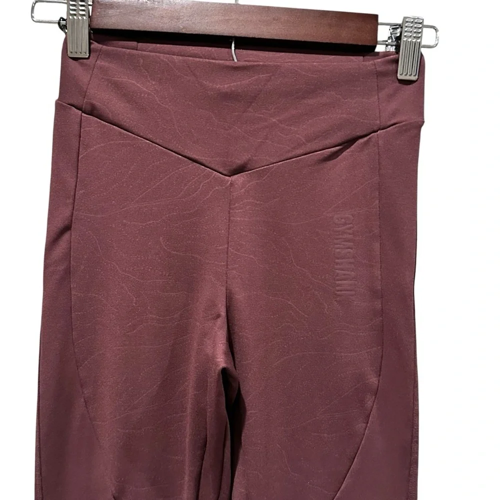 Gymshark Lustre Leggings In Winter Berry Red Women’s Size Small Activewear Gym - Picture 2 of 7